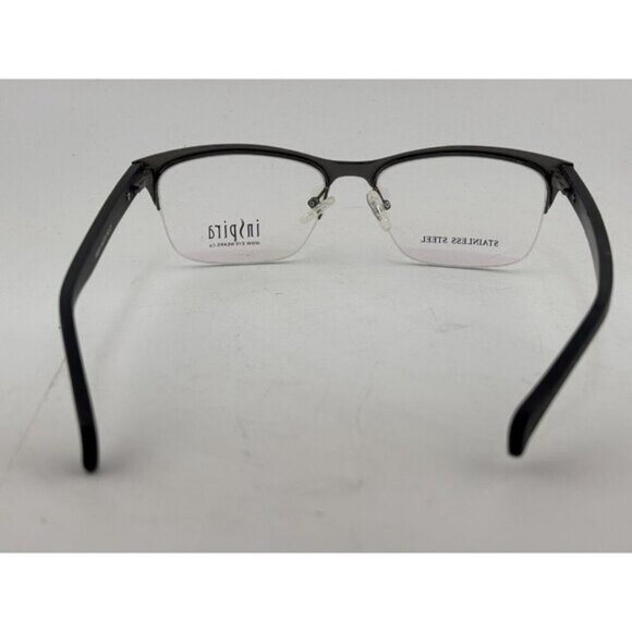 INSPIRA EYEWEAR - S8233 54-18-140 C1 Black Half Rim Metal Eyeglass Frames - Picture 7 of 8
